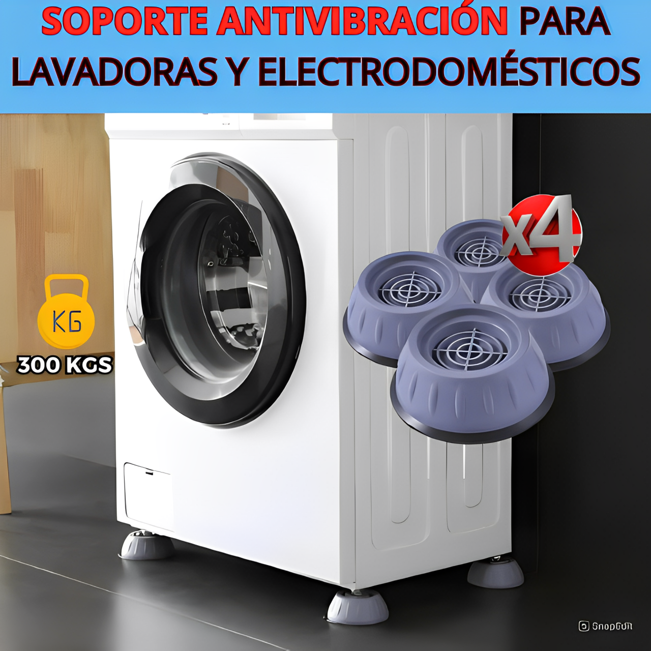 Soporte Antivibración para Electrodomésticos