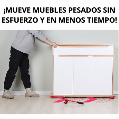 Kit Elevador + Ruedas para Muebles +300KG